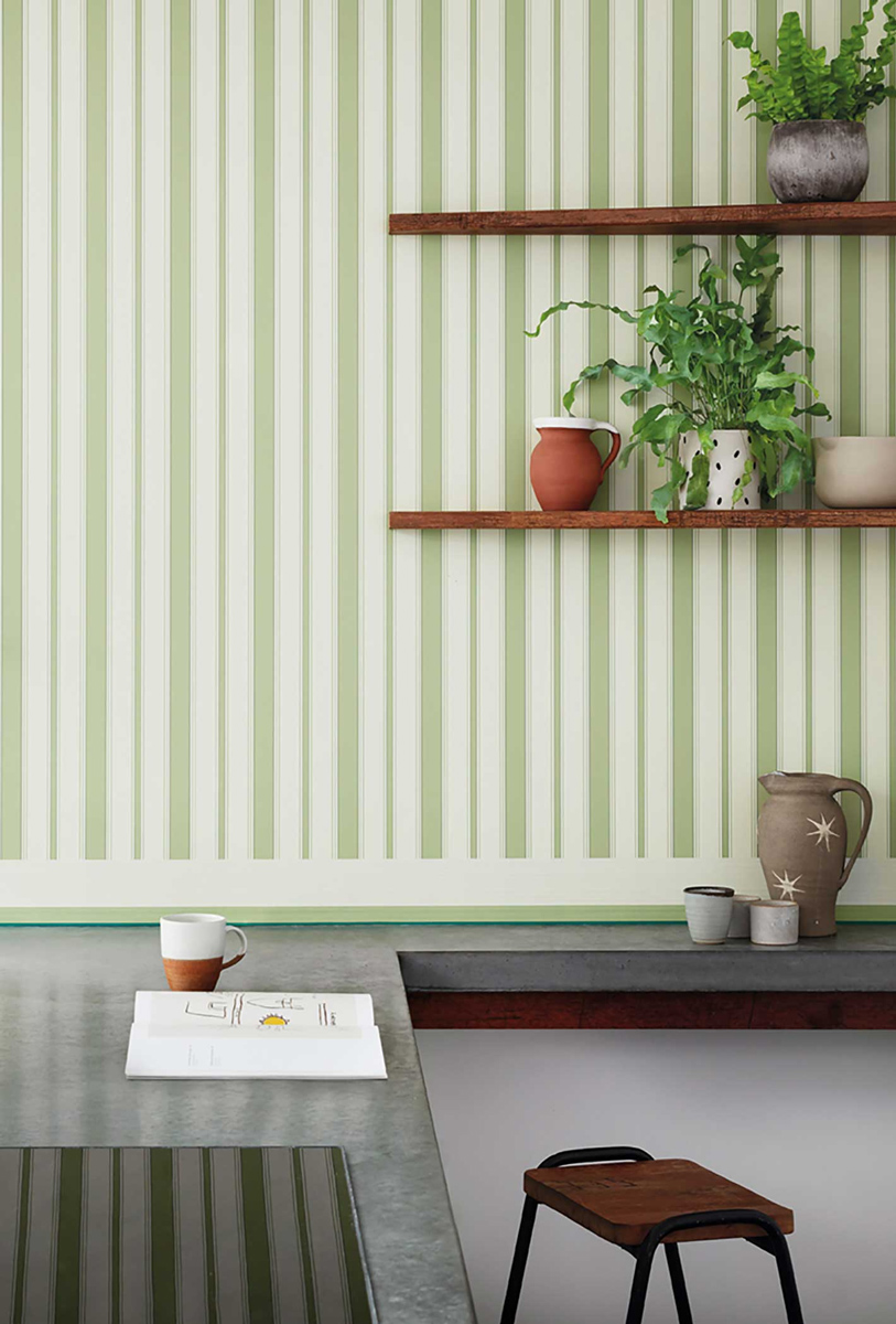 Tapete Cambridge Stripe - Leaf Green