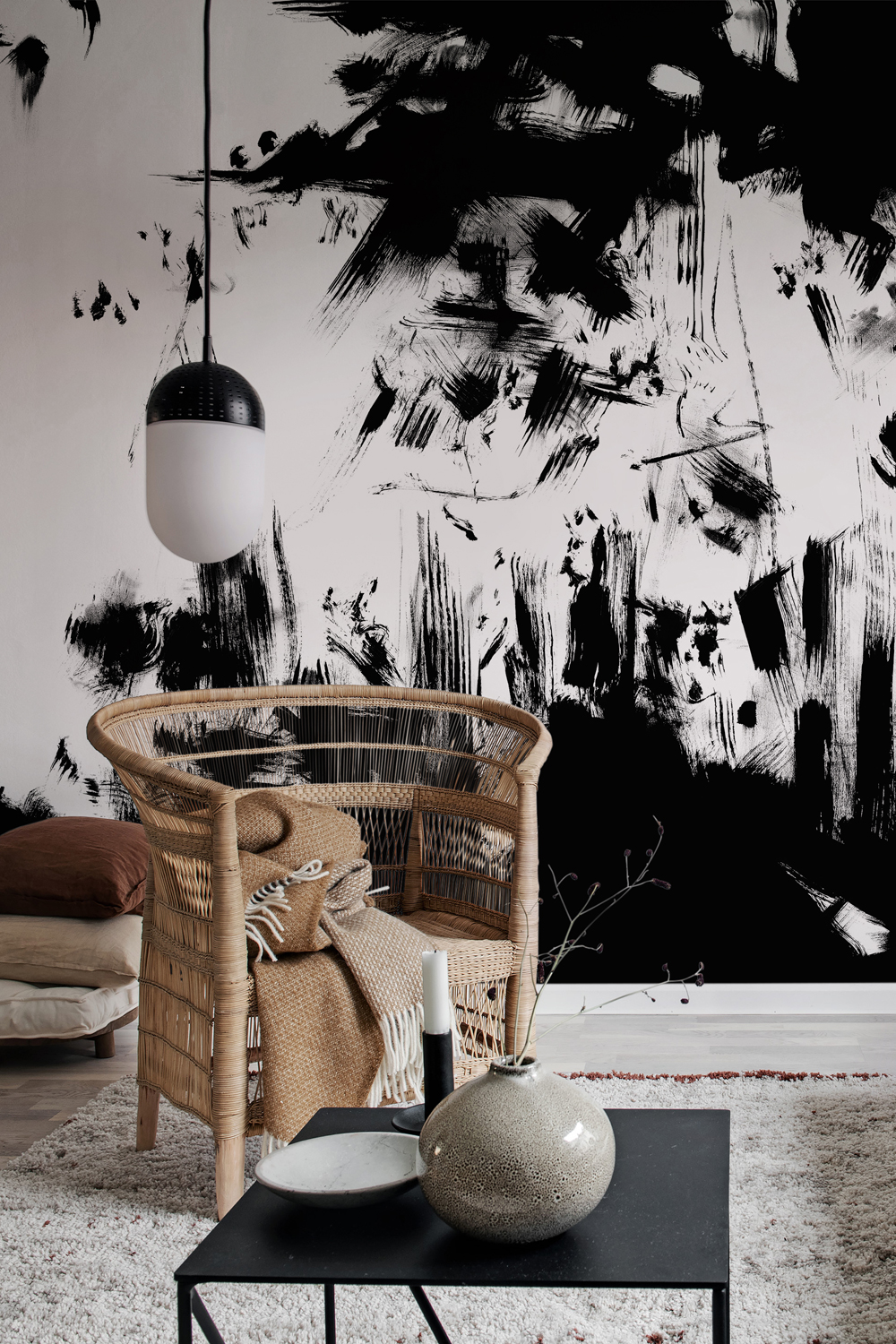 Wandbild Structure - Graphite