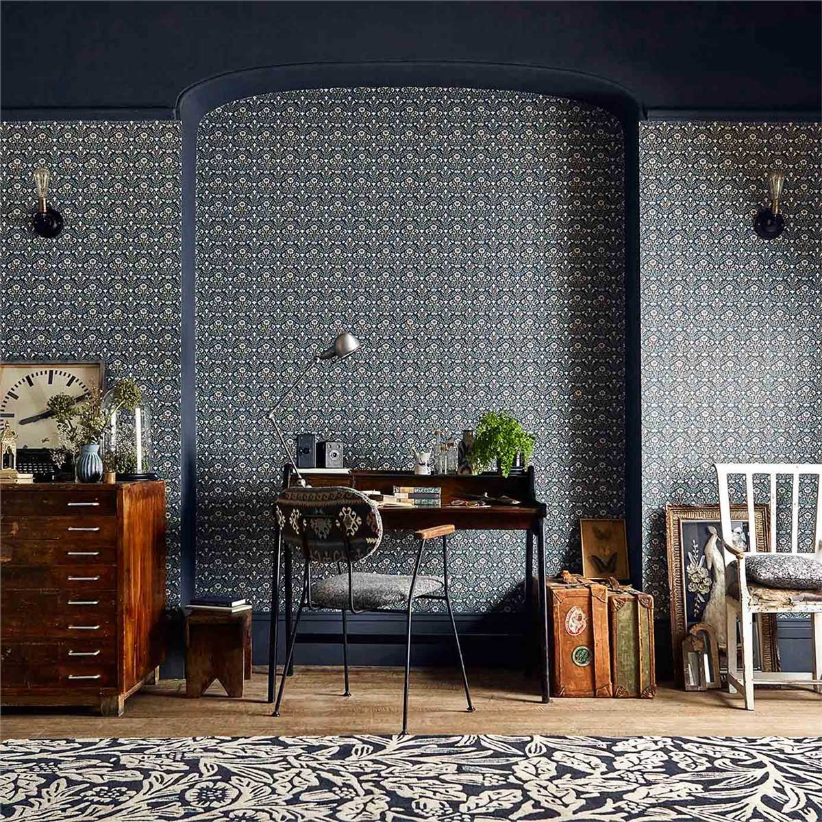 Tapete Morris Bellflowers - Indigo/ Linen