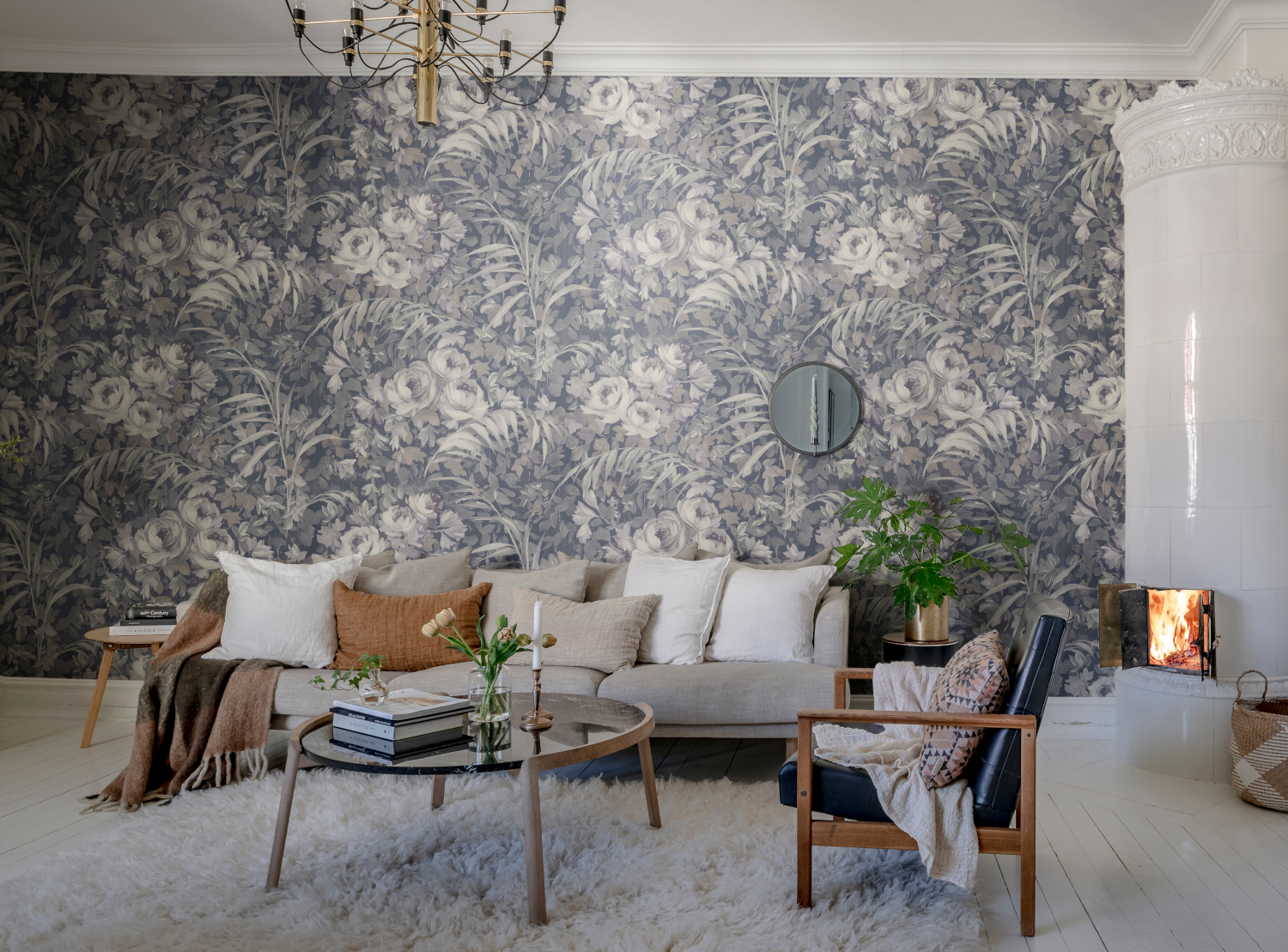 Wandbild Dazzling Foliage - Blue