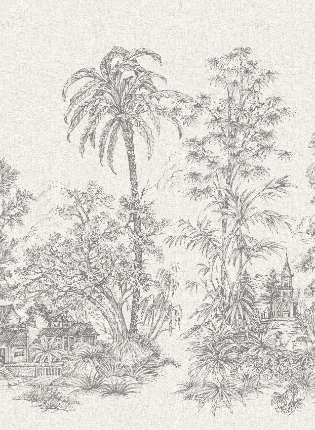Wandbild Mandalay - White Black Panel 4