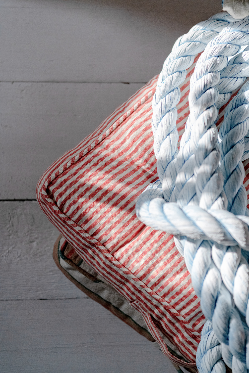 Stoff Rhubarb Stripe - Heavy Linen - FB00054