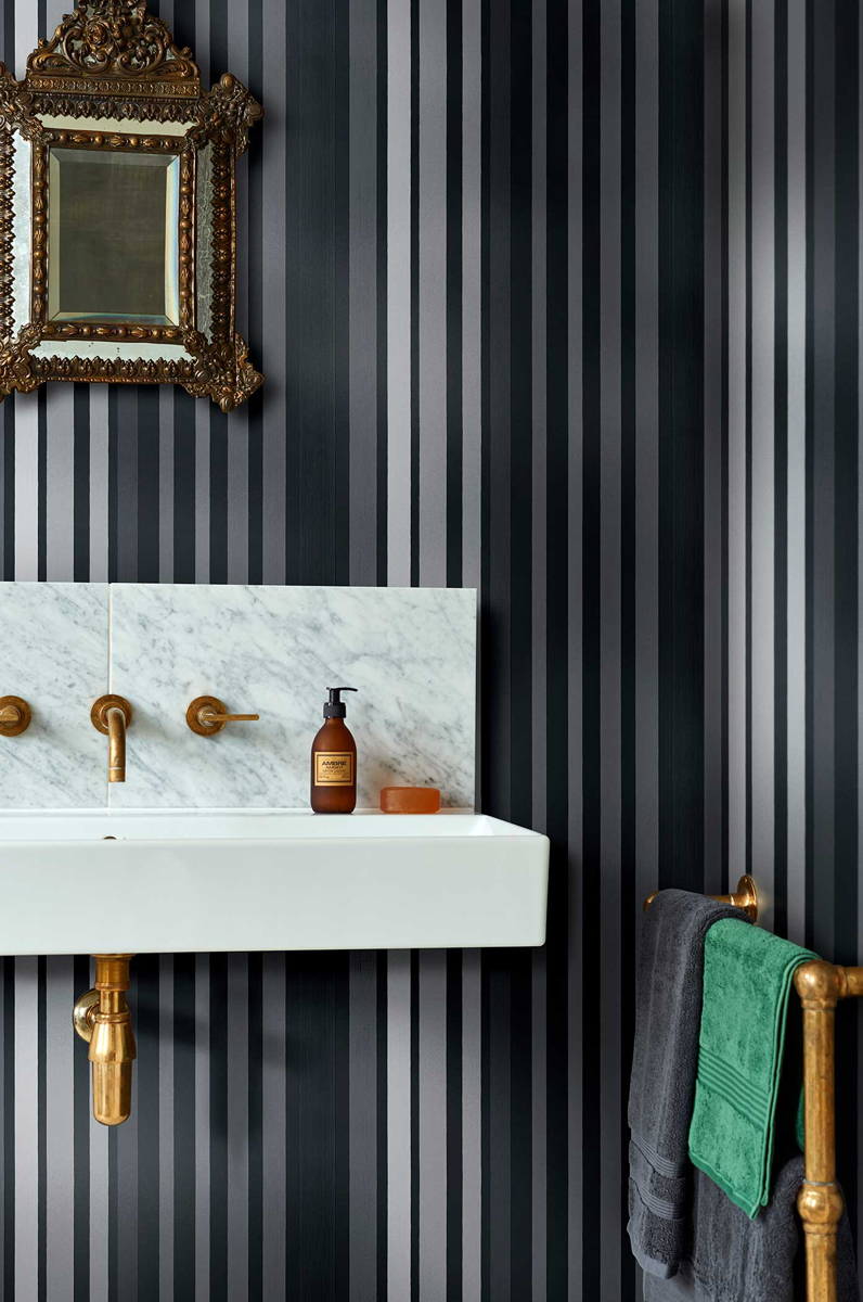 Tapete Carousel Stripe - Silver/ Charcoal