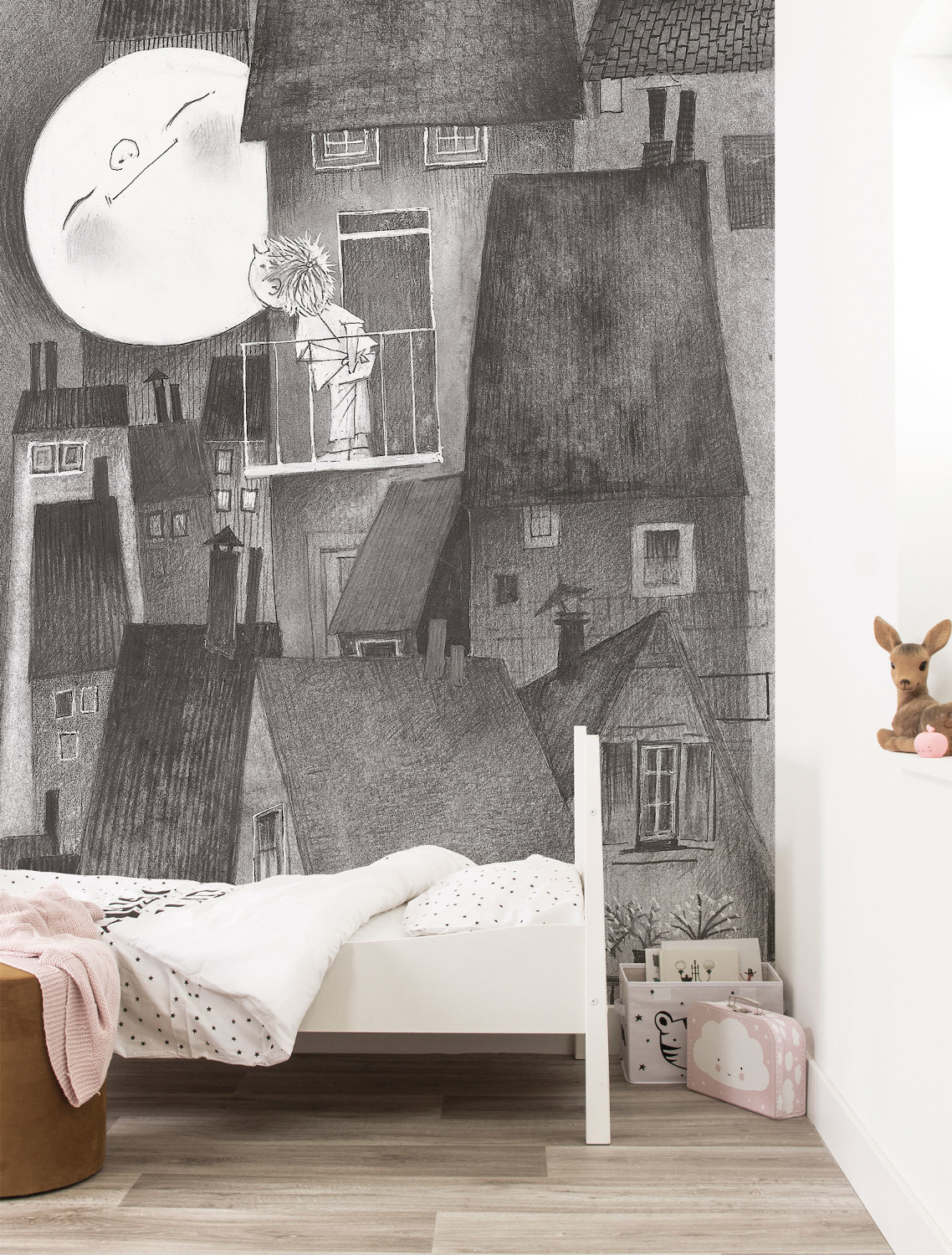 Wandbild Moonlight - BW - 1.948m Breite