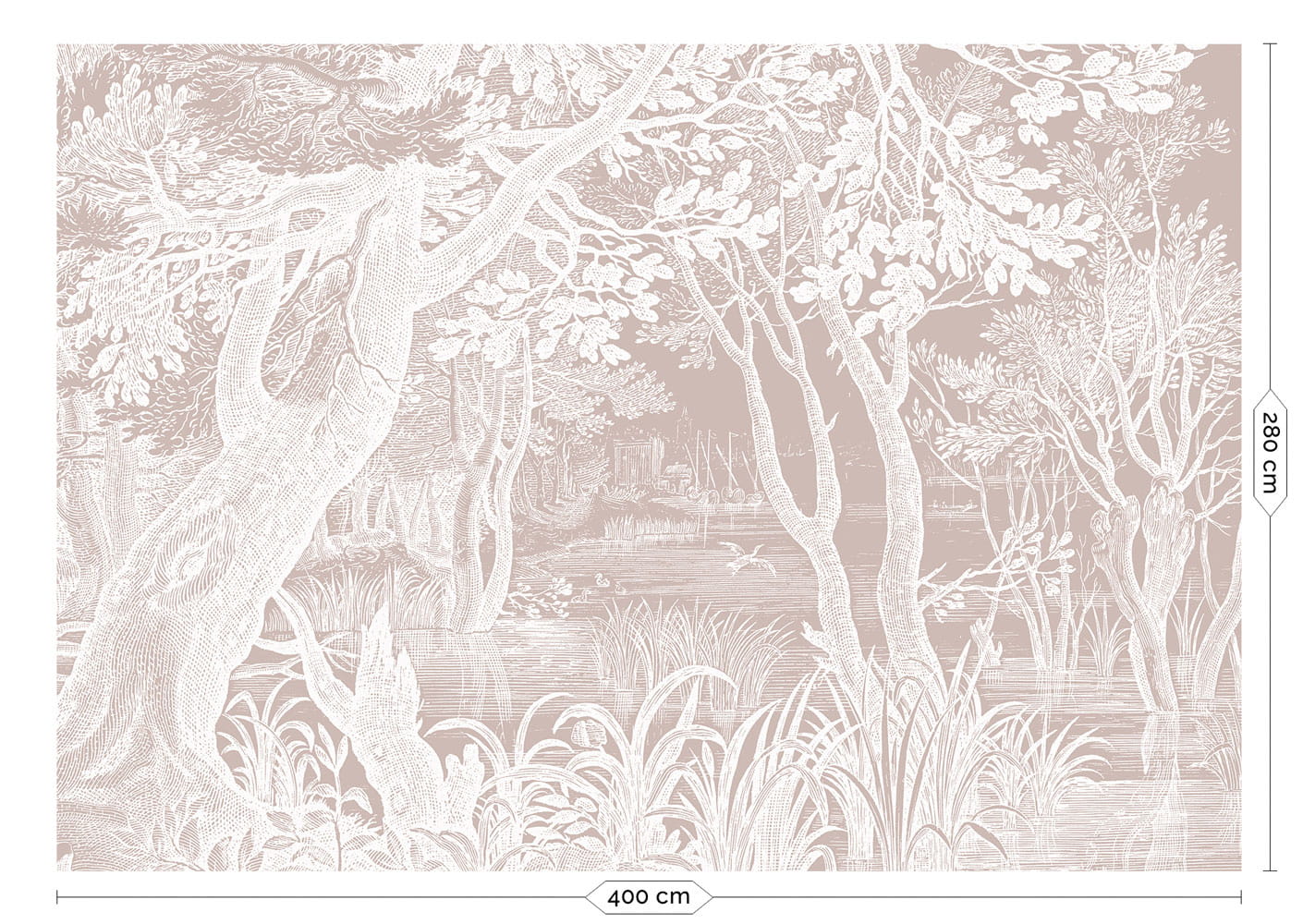 Mural Engraved Landscapes Nude 1 - XL - 4m