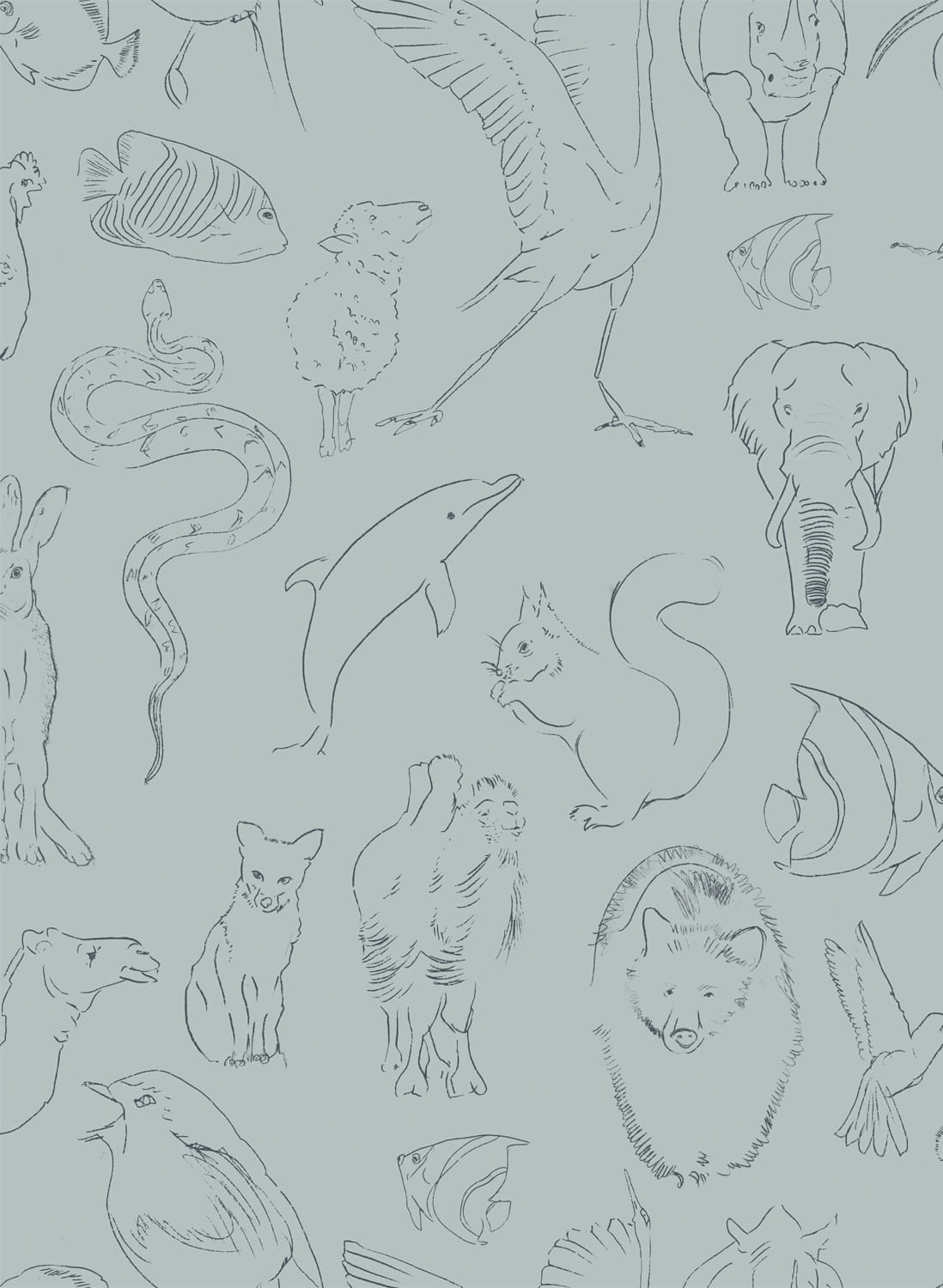 Tapete Zoology - Aqua