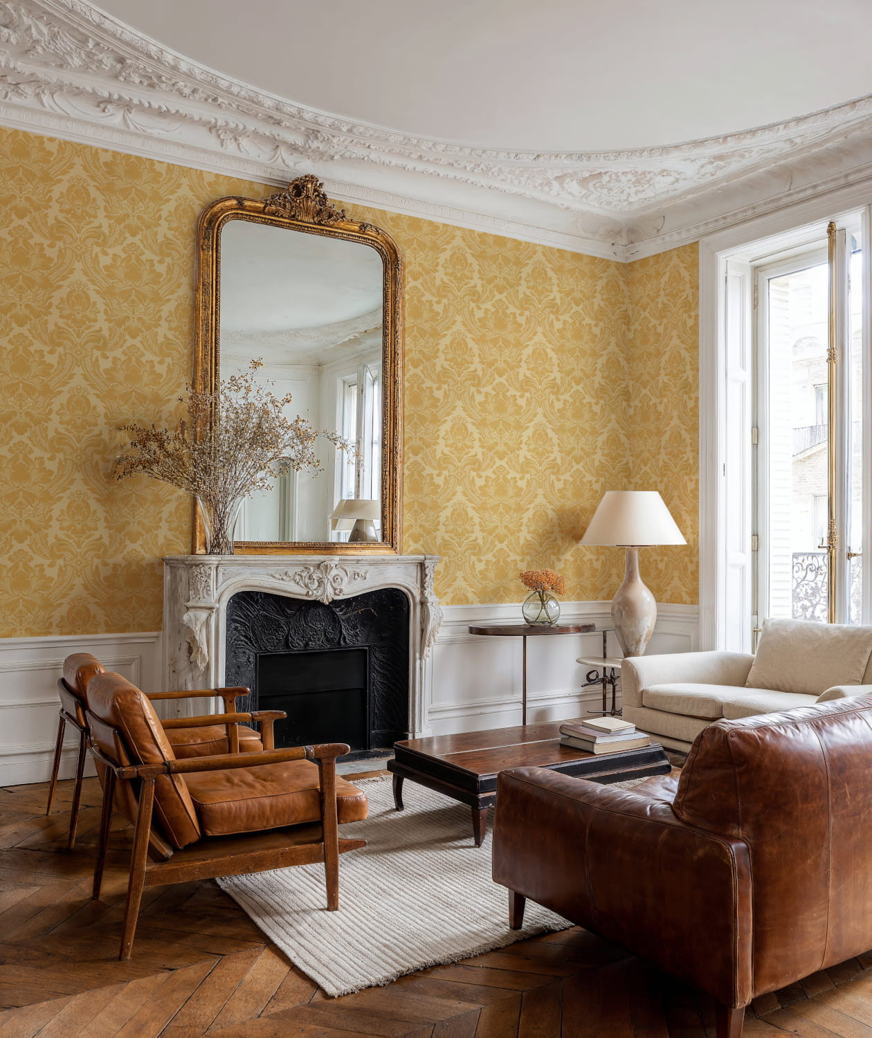 Tapete Venetian Damask - Mustard