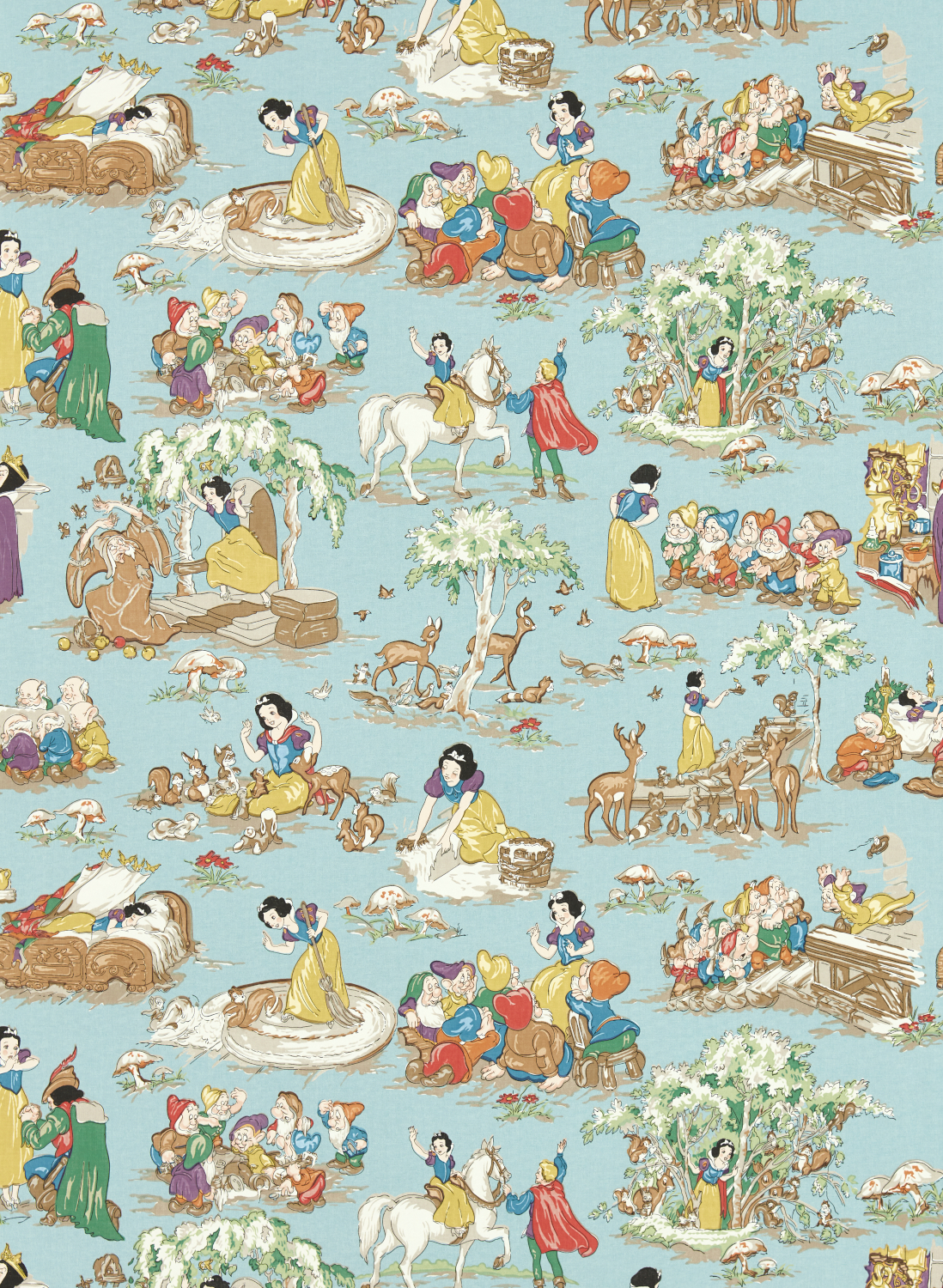 Tapete Snow White - Puddle Blue