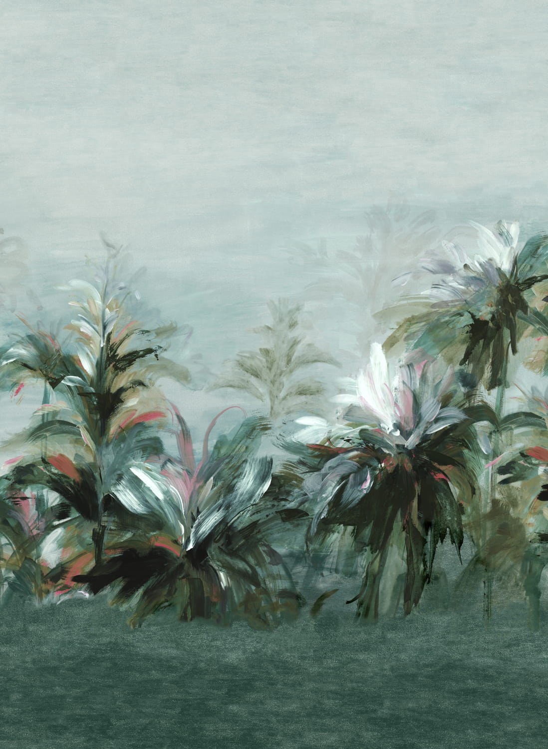 Tapete Alberi - Teal/ Fuchsia Banner