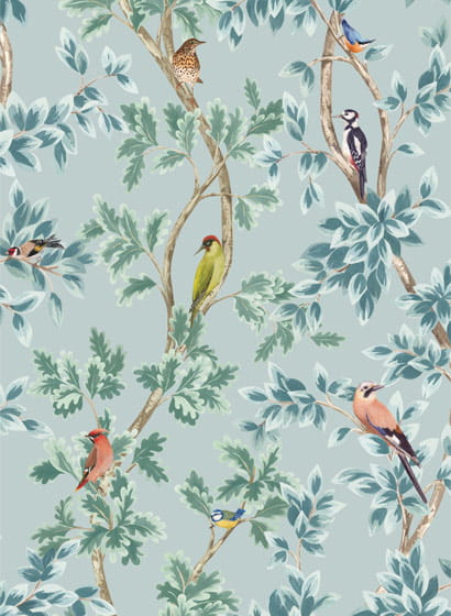 Tapete Netherfield - Aqua/ Sky Blue