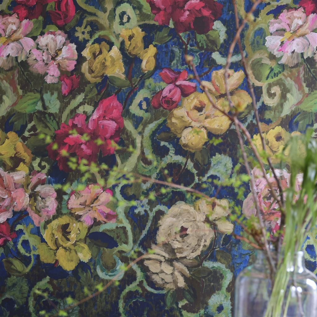 Tapete Tapestry Flower - Vintage Green