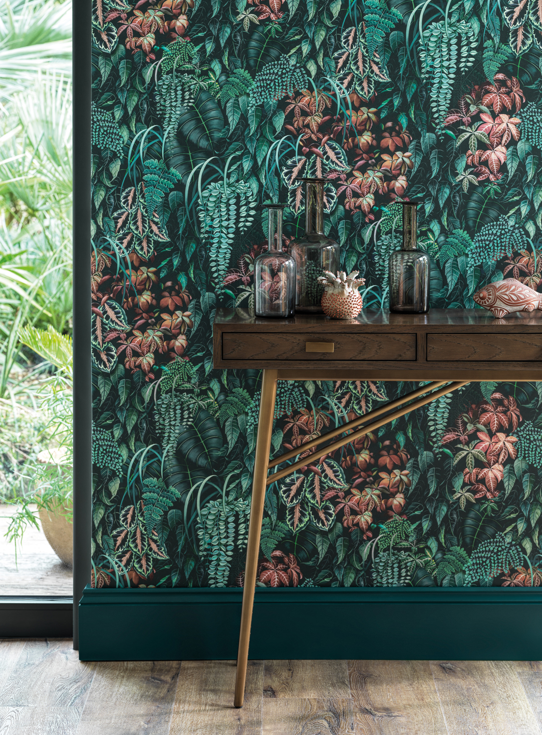 Tapete Green Wall - Peacock
