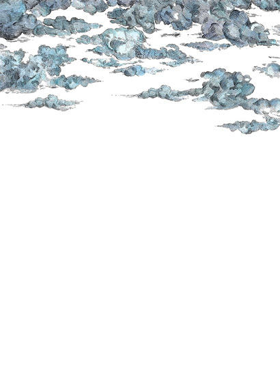 Tapete Cotton Skies - Blue