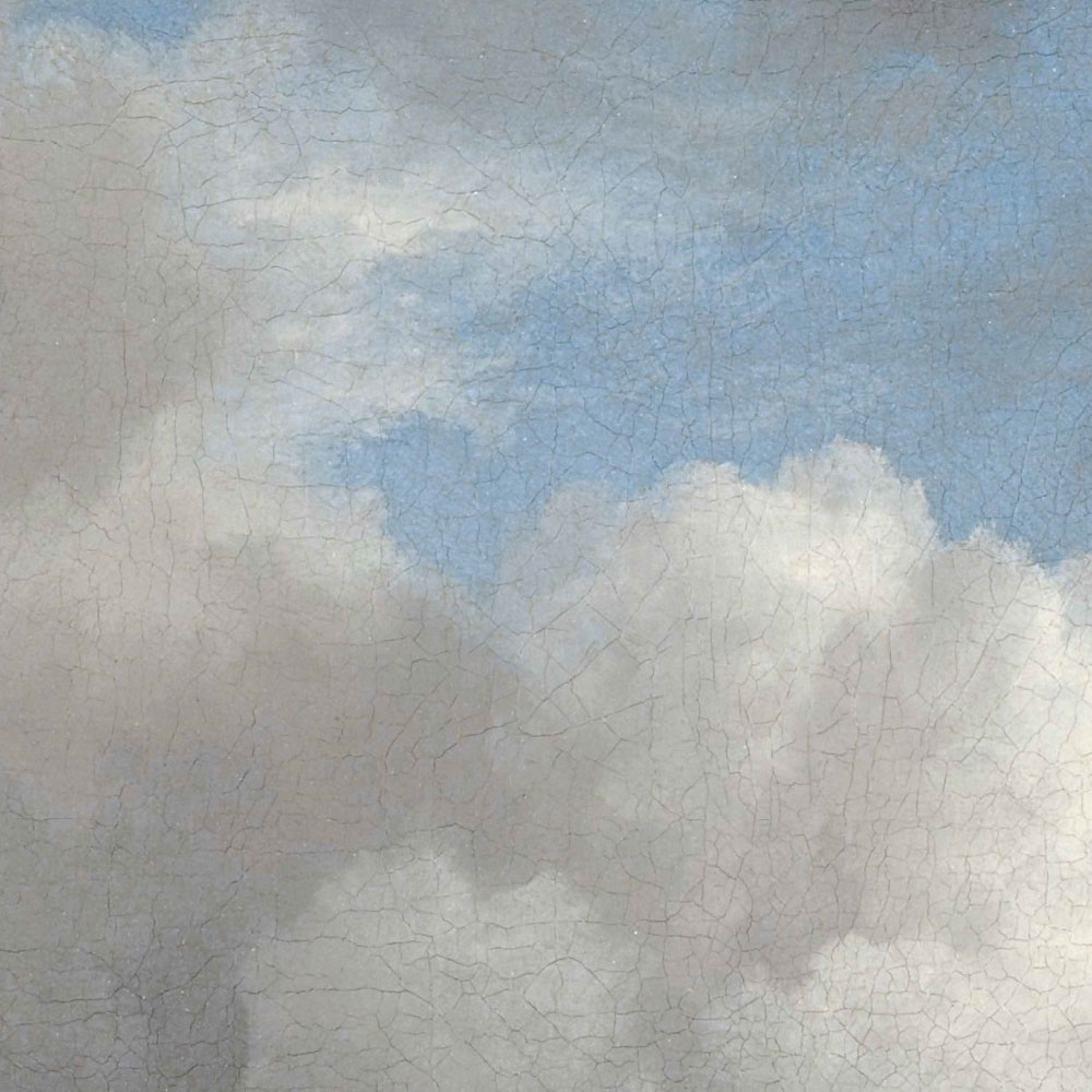 Wandbild Golden Age Clouds 2 Circle - Multicolor - Ø 1,9m
