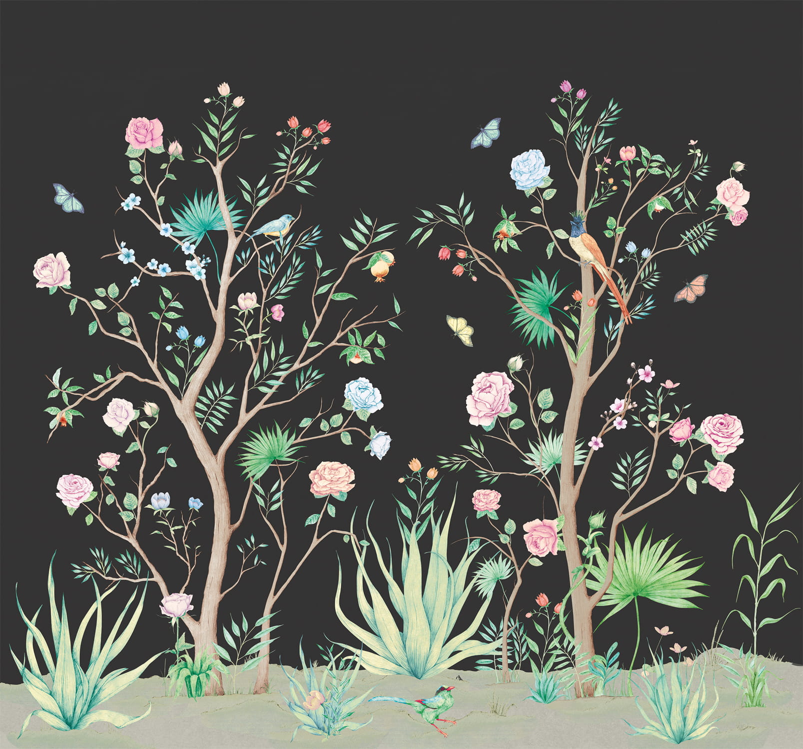 Wandbild Peonies - Coal