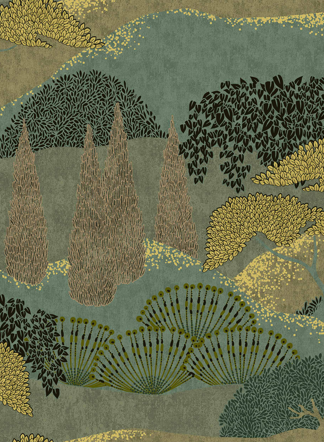 Tapete Jardin Japones - Menta
