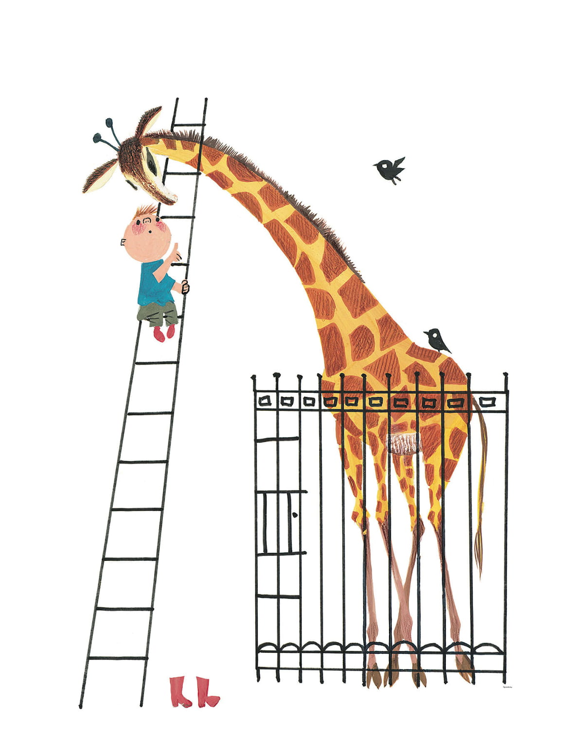 Wandbild Giant Giraffe - Multicolor – 2.435m Breite