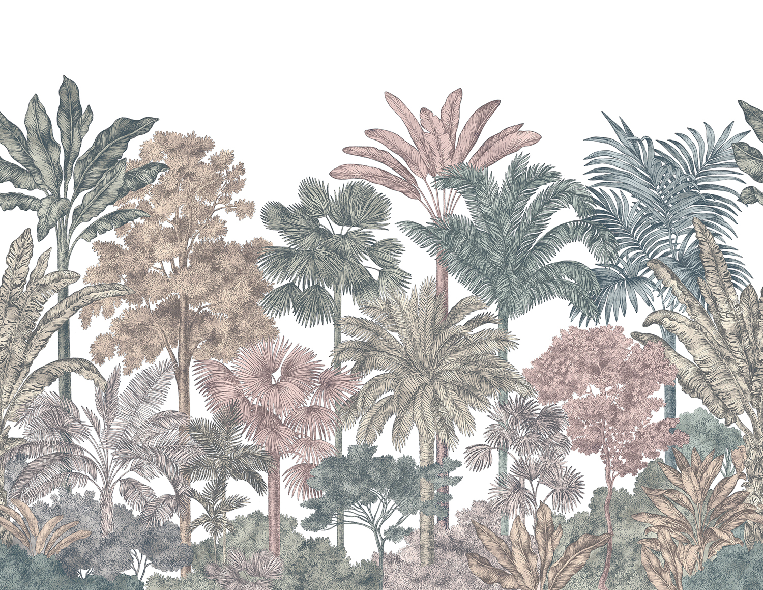 Wandbild Tropical Bellewood - Bubblegum