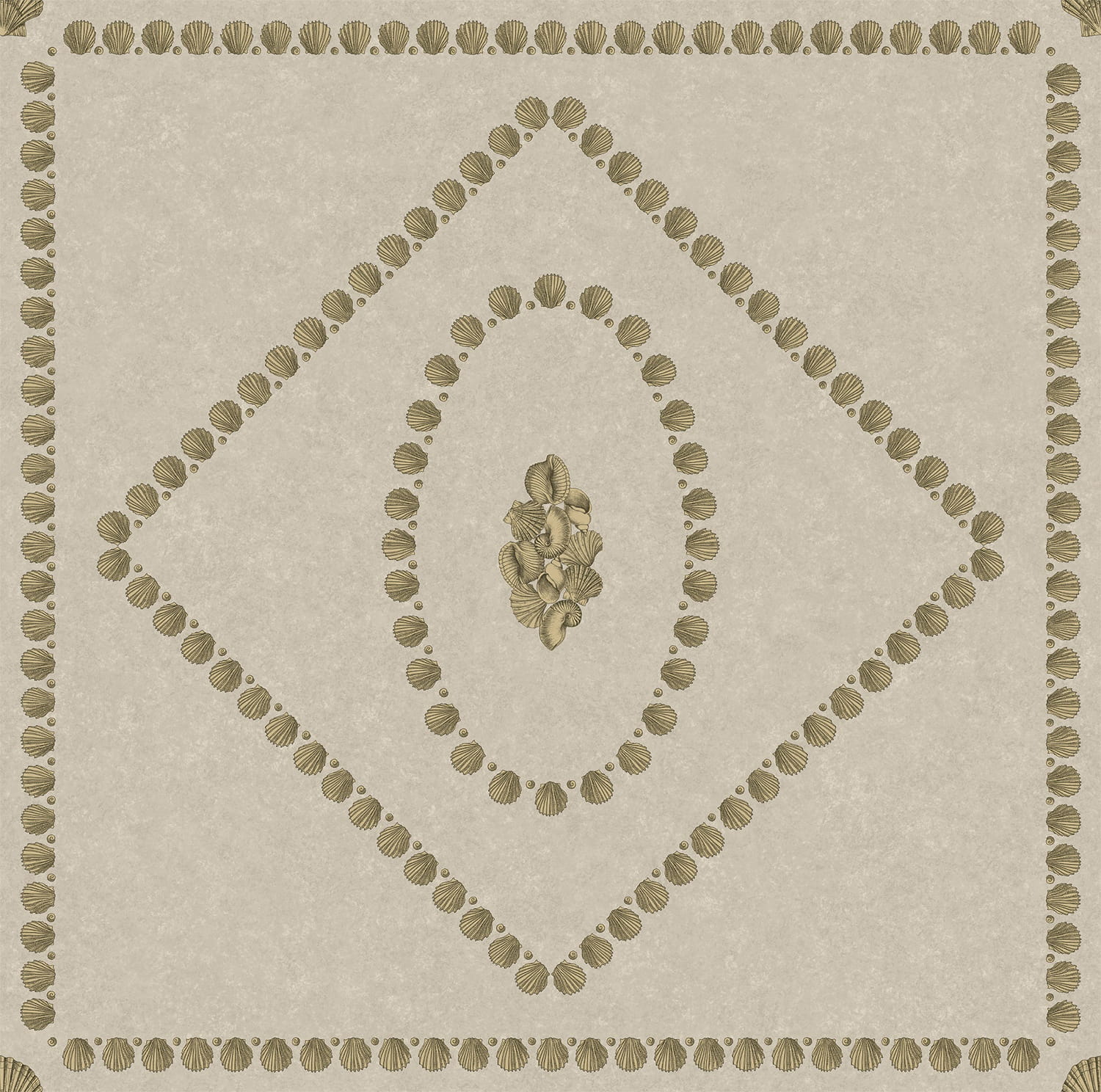 Tapete Conchiglie - Gold on Stone