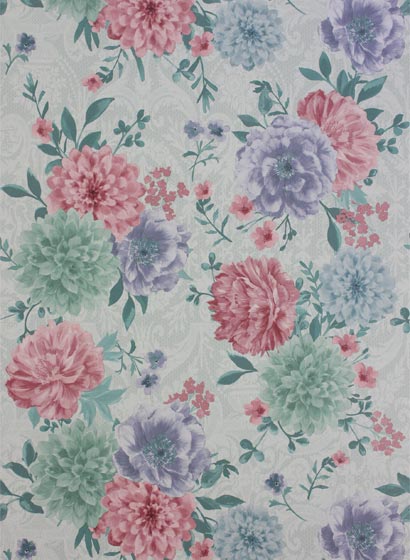 Tapete Duchess Garden - Ice/ Blush/ Violet