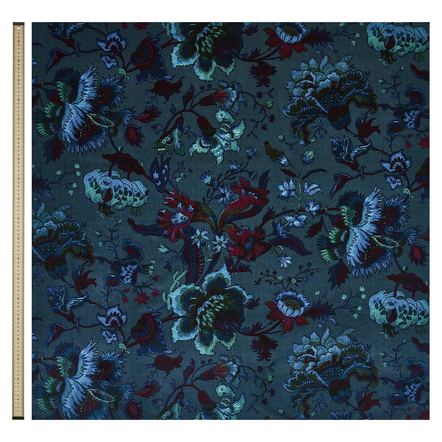 Stoff Majorelle - Velvet - Petrol