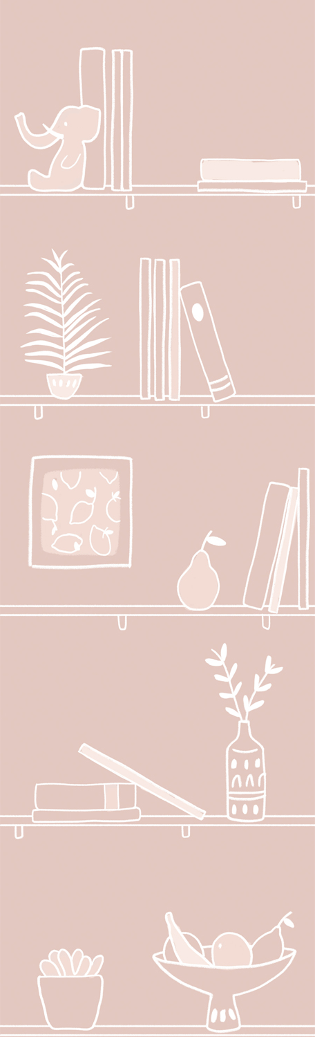 Tapete My Library - Pinky