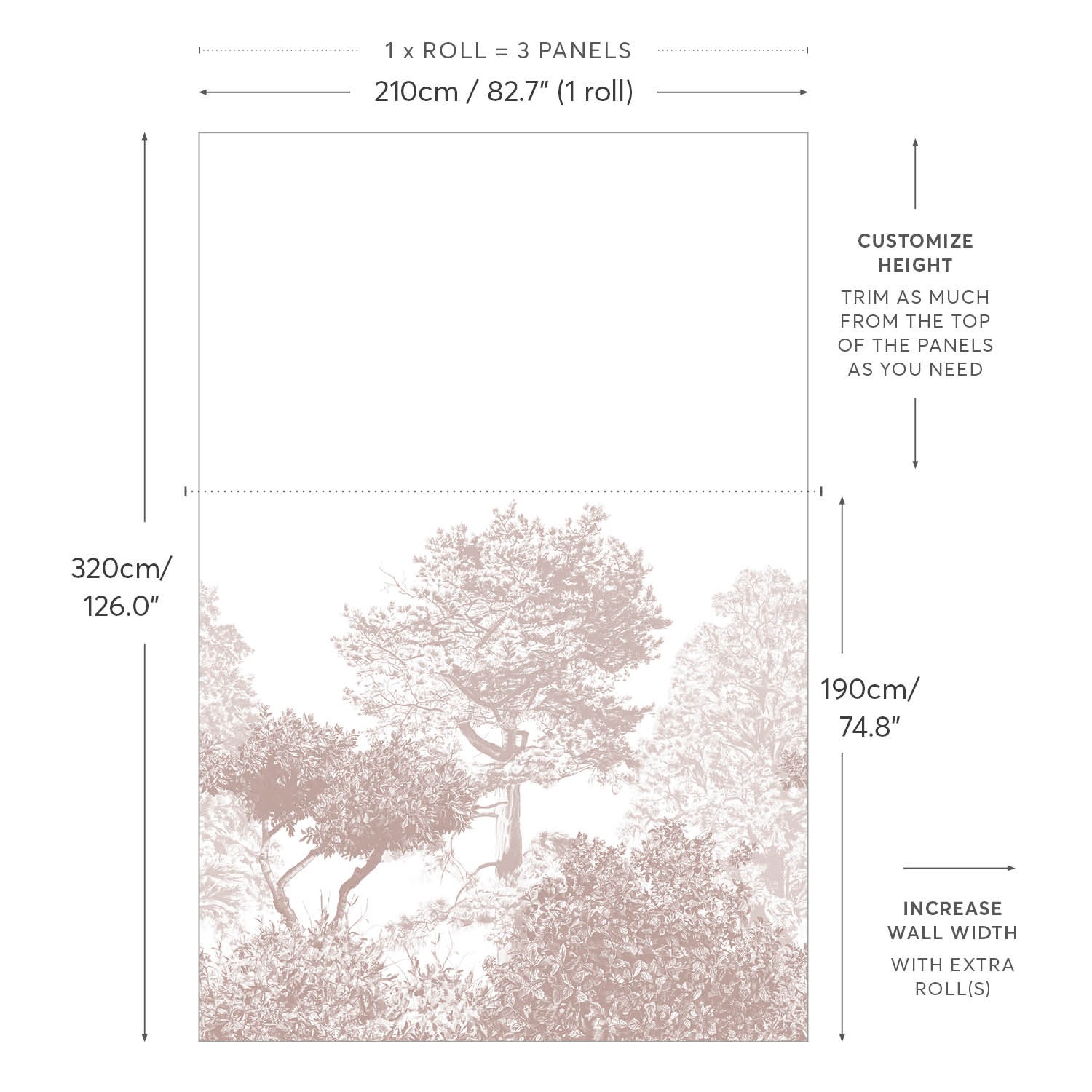 Wandbild Hua Trees - Brown