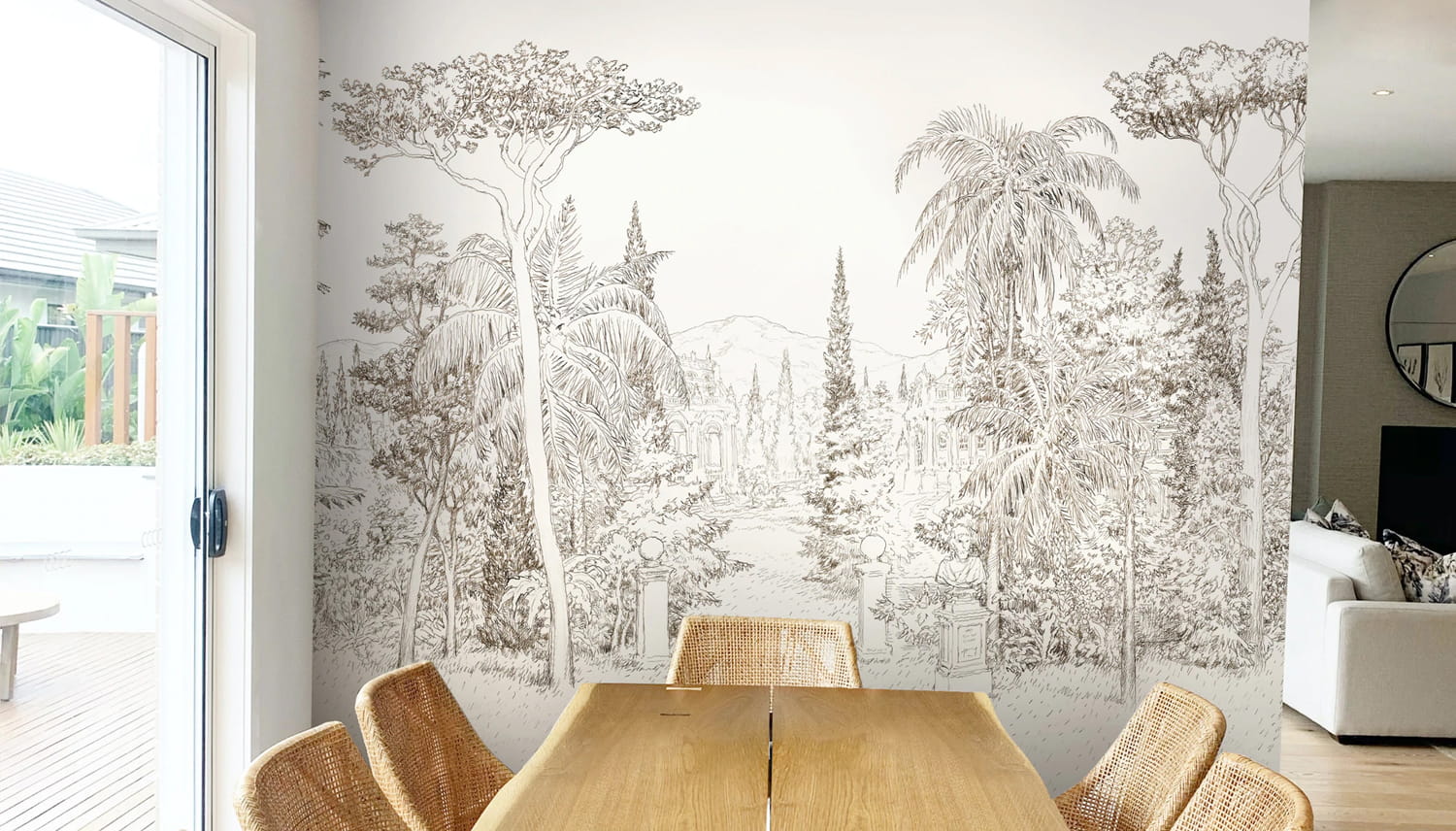 Mural Jardin Baroque - Panel A