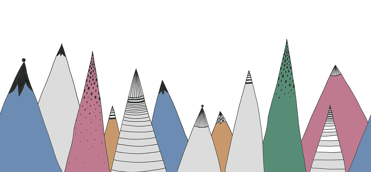 Wandbild Mountain Ridge - Color