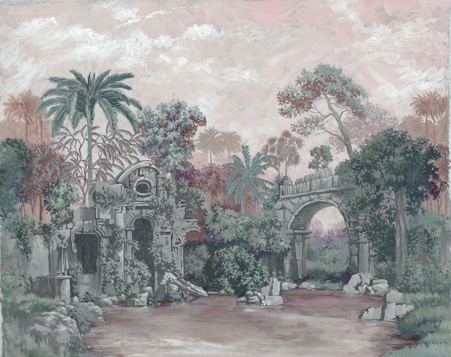Wandbild Colonial - Pink