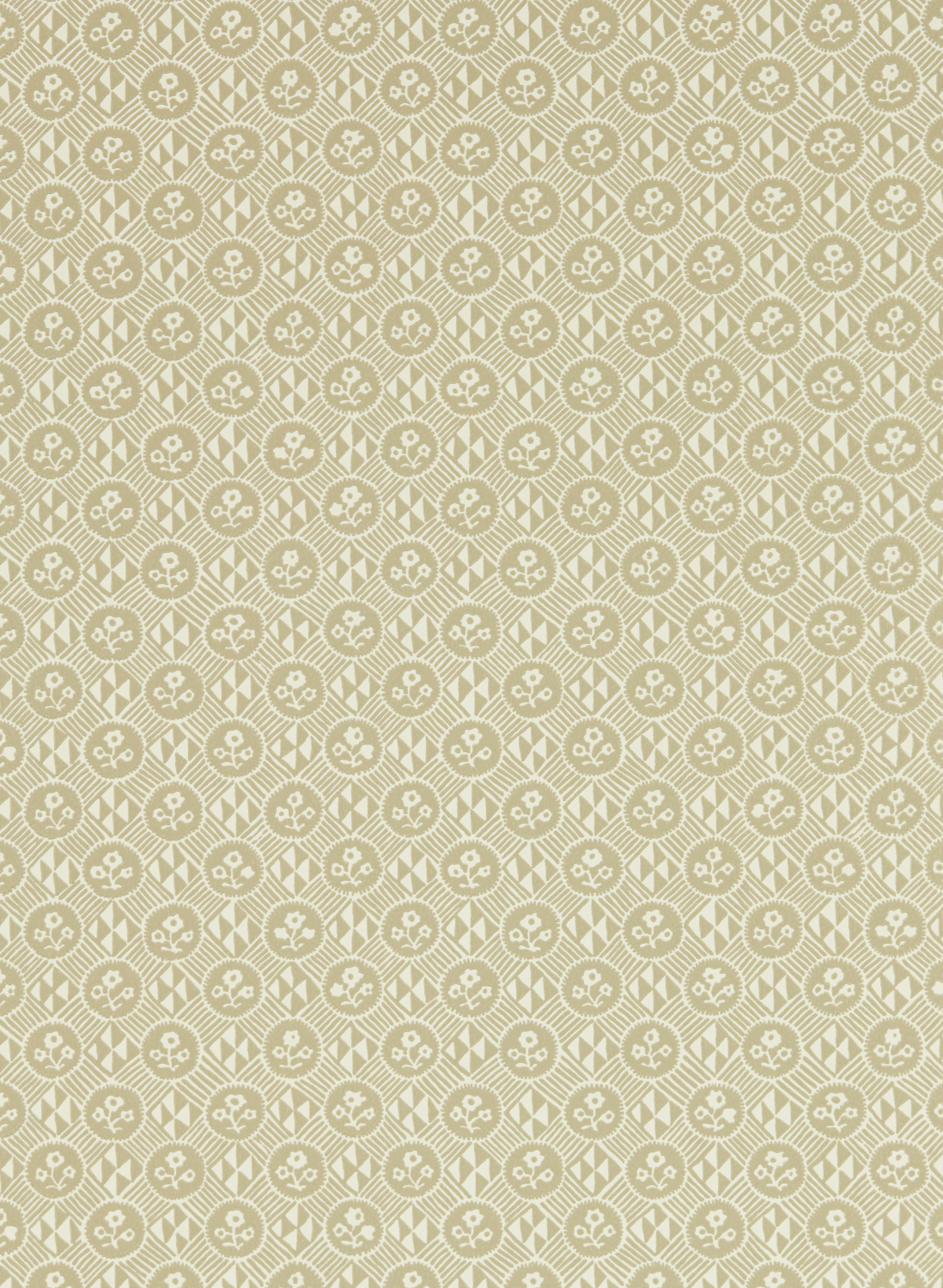 Tapete Diamonds & Flowers - Linen