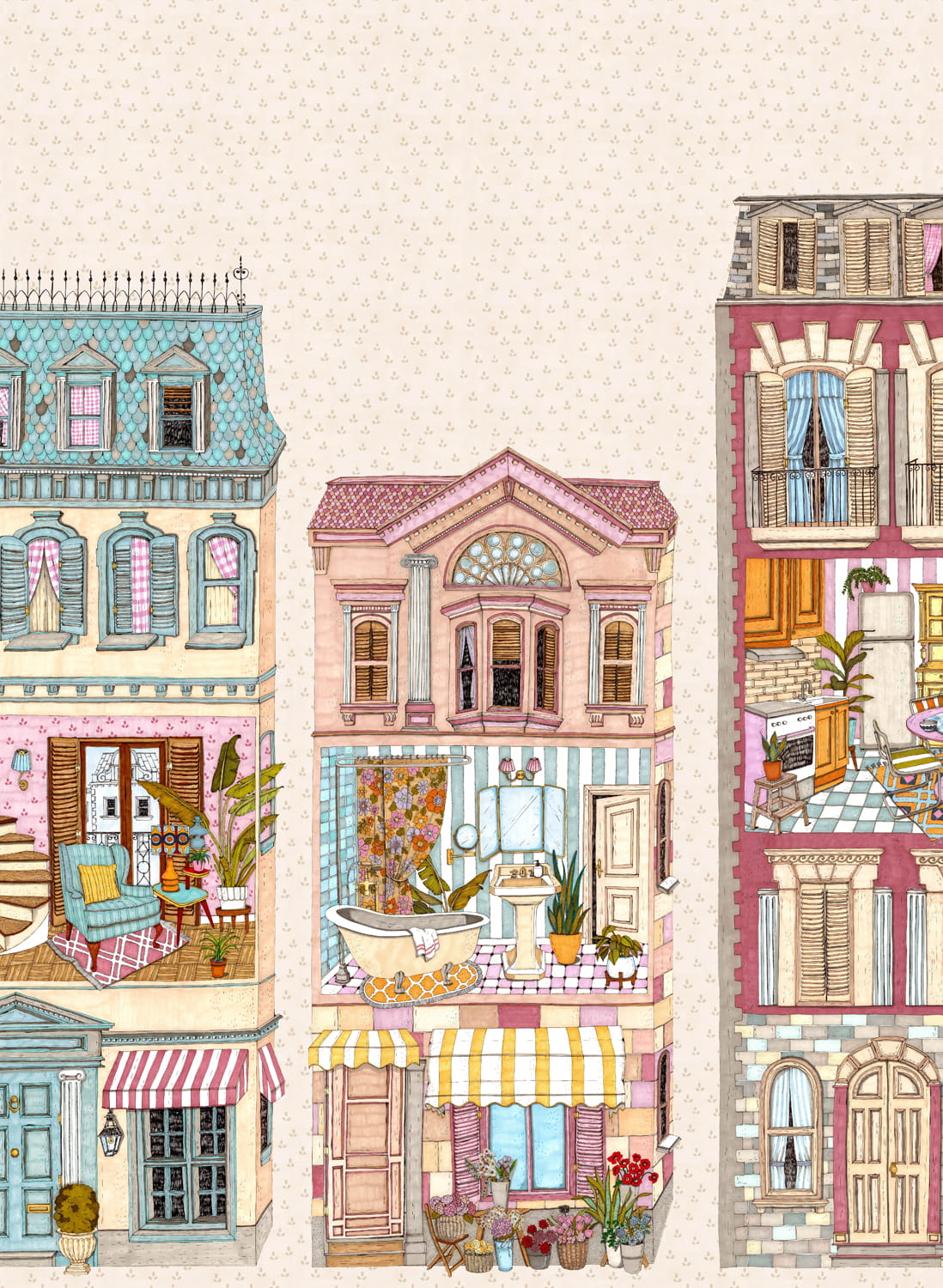 Wandbild Dolls House - Cream