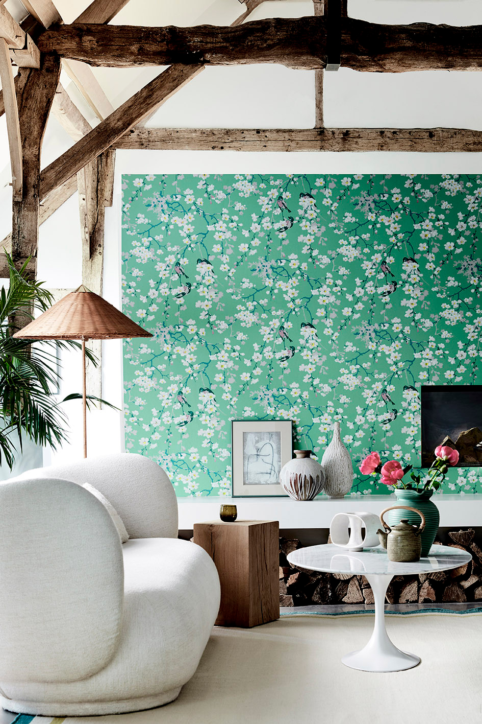 Tapete Massingberd Blossom - Verditer