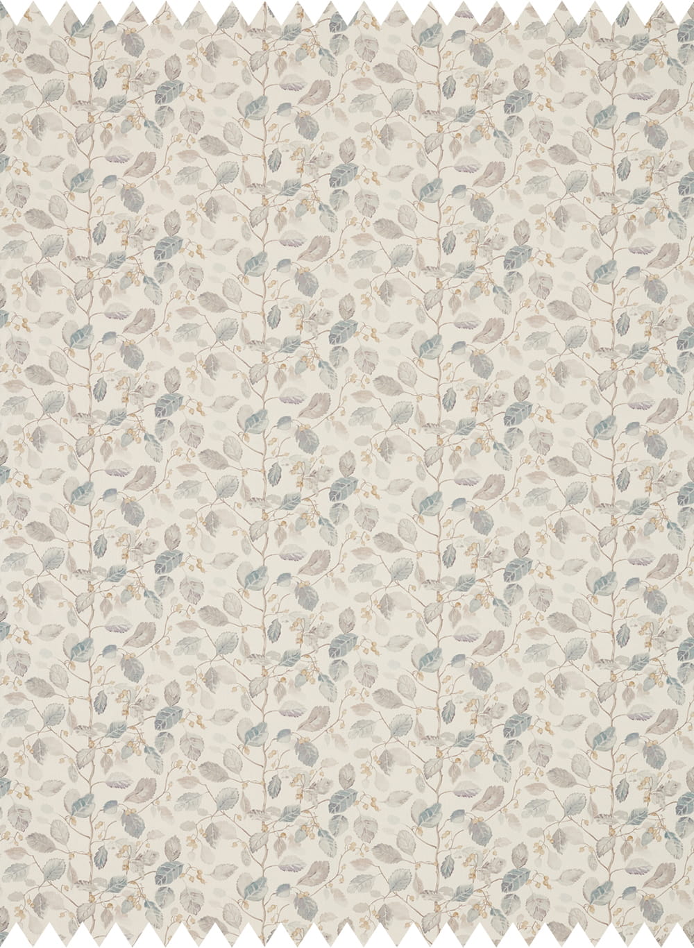 Stoff Woodland Berries - Grey/ Silver
