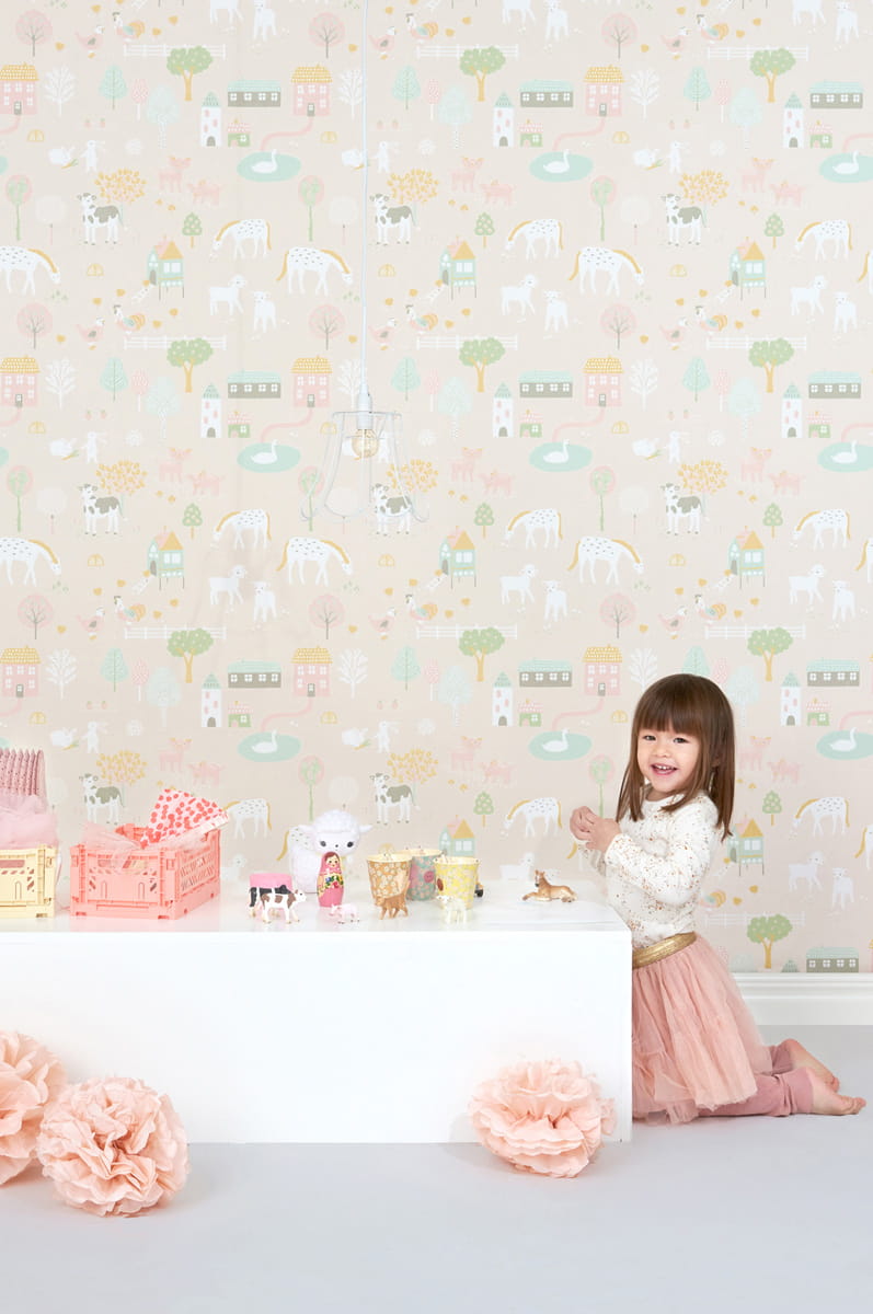 Tapete My Farm - Soft Pink