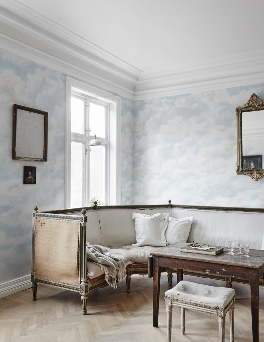 Wandbild Himmel - Light Blue