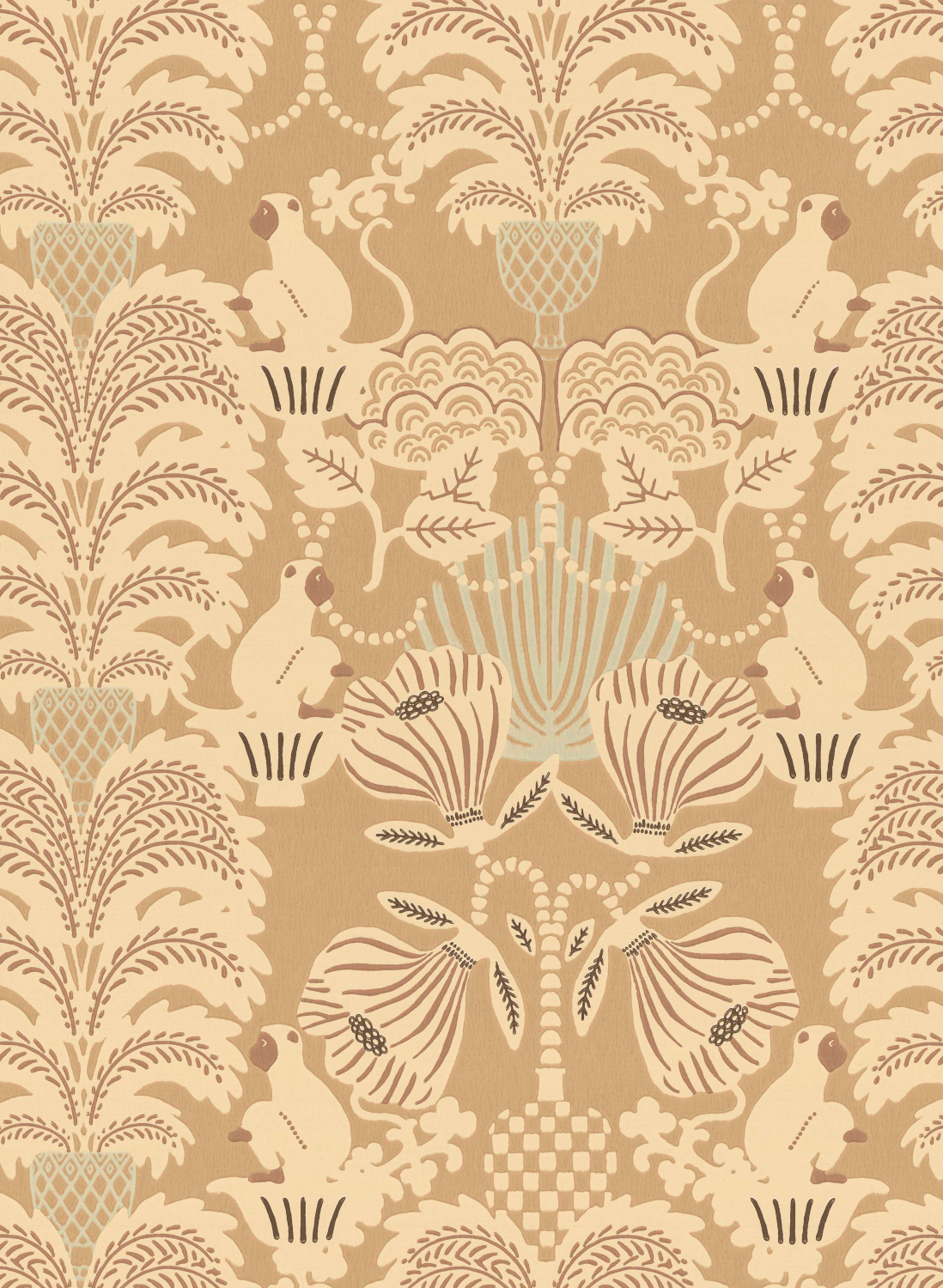 Tapete Hello Monkey - Camel Brown