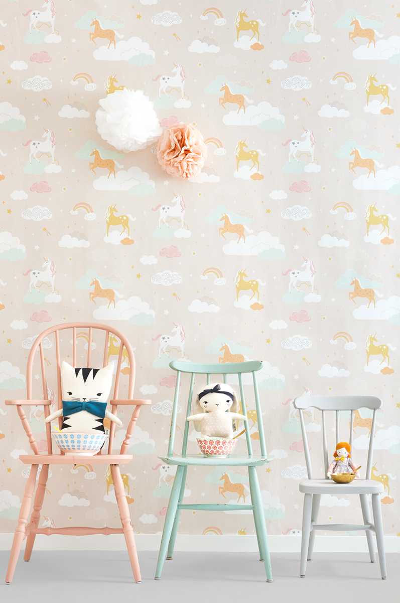 Tapete Rainbow Treasures - Lovely Pastel Pink