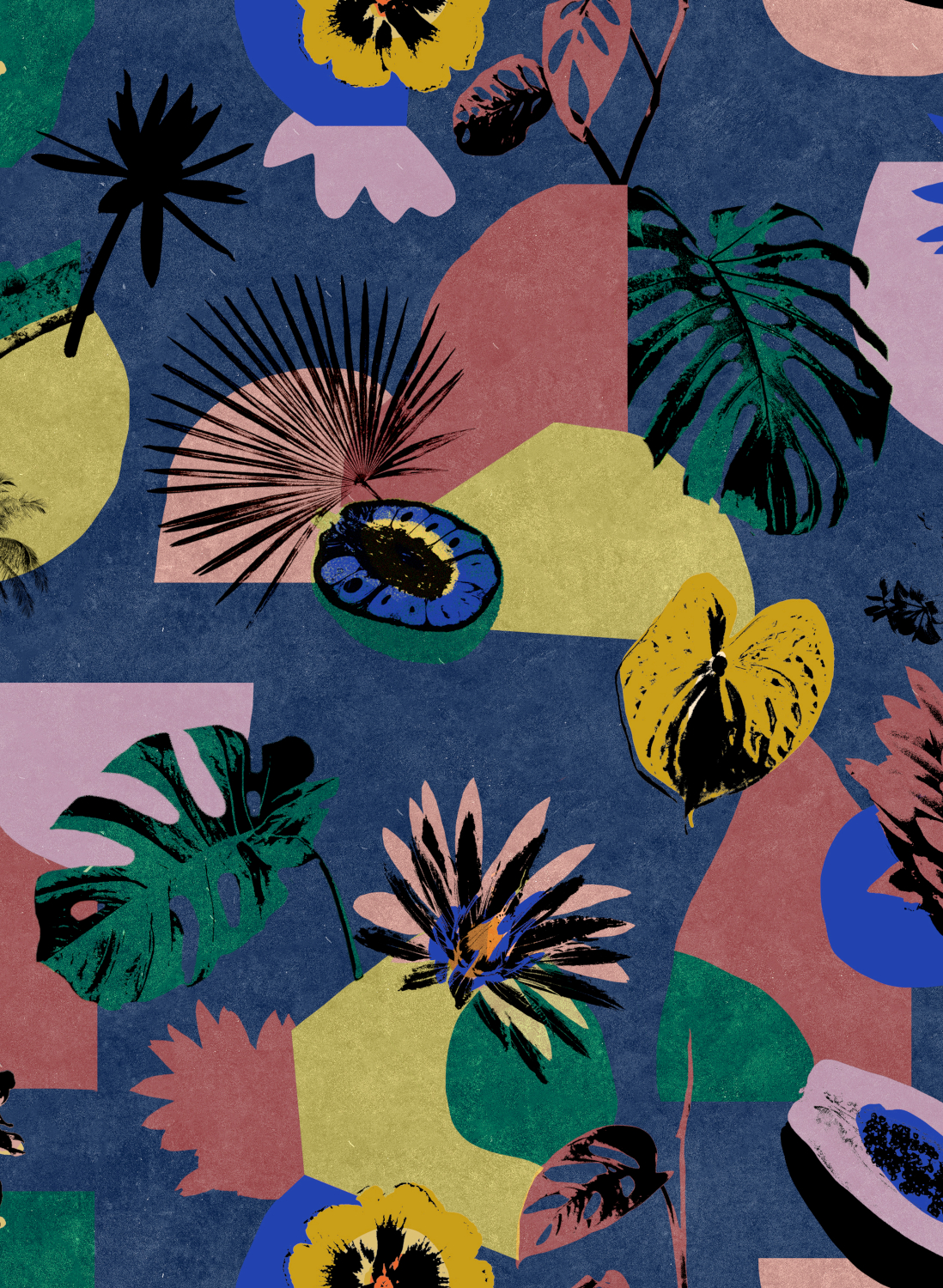 Tapete Tropicalia - Cobalto