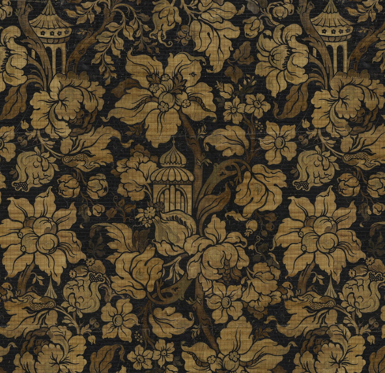 Wandbild Big Pattern Paradis Noir - 7 Drops
