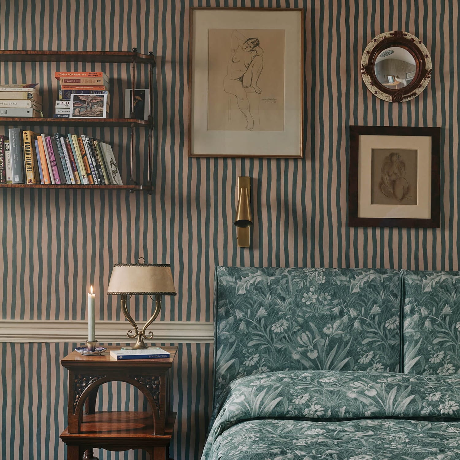 Papier peint Artists Stripe - Cocoa