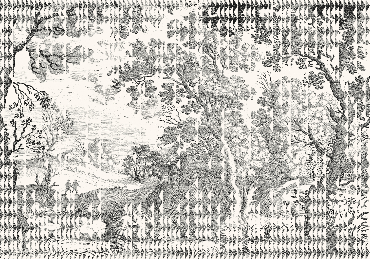 Wandbild Patch Landscape - Black