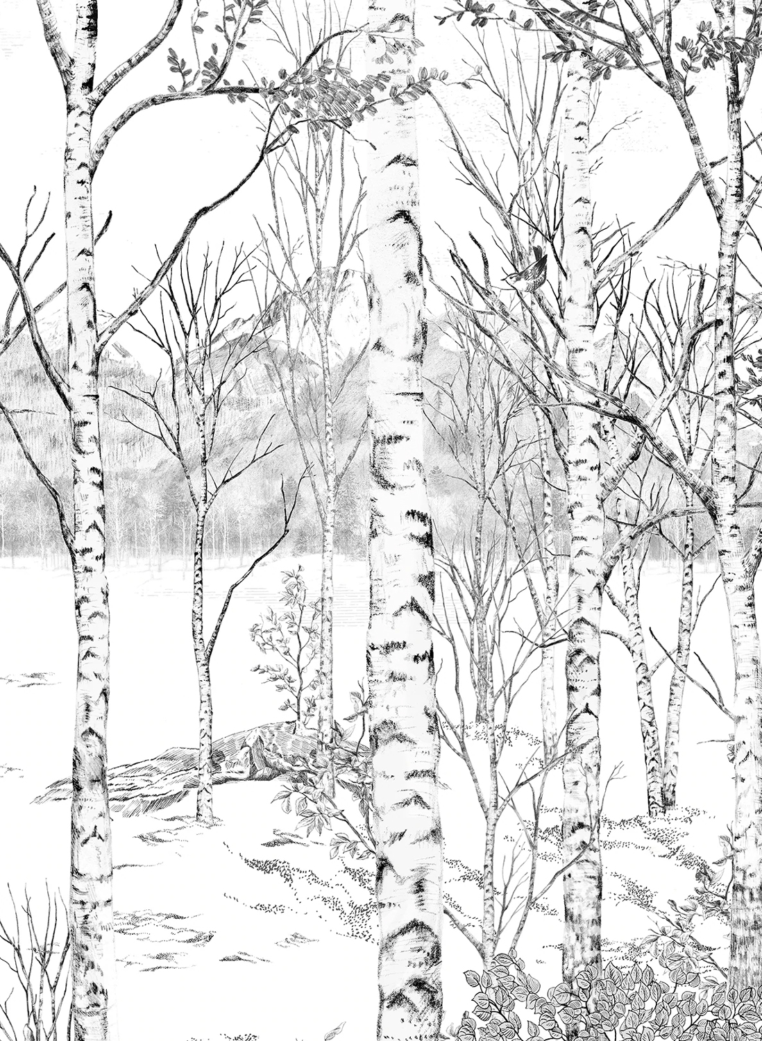 Wandbild Nunavut Grisaille - Panel C