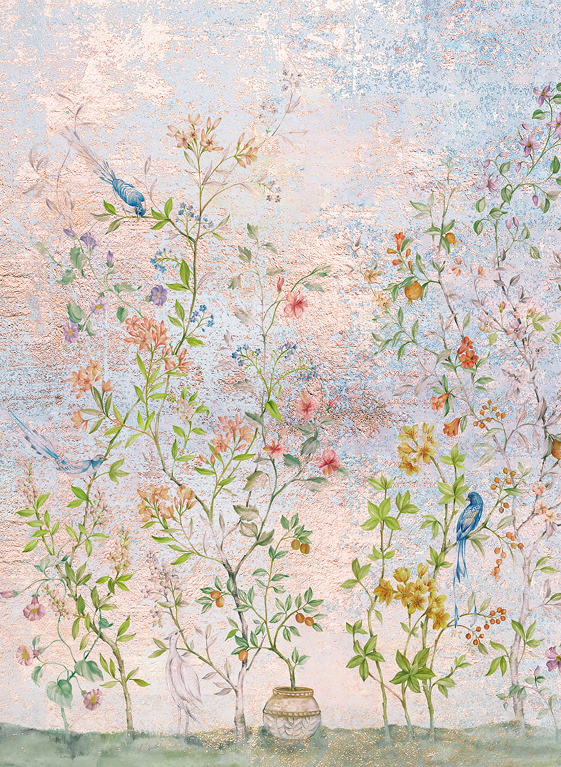 Wandbild Tea Garden - Gold