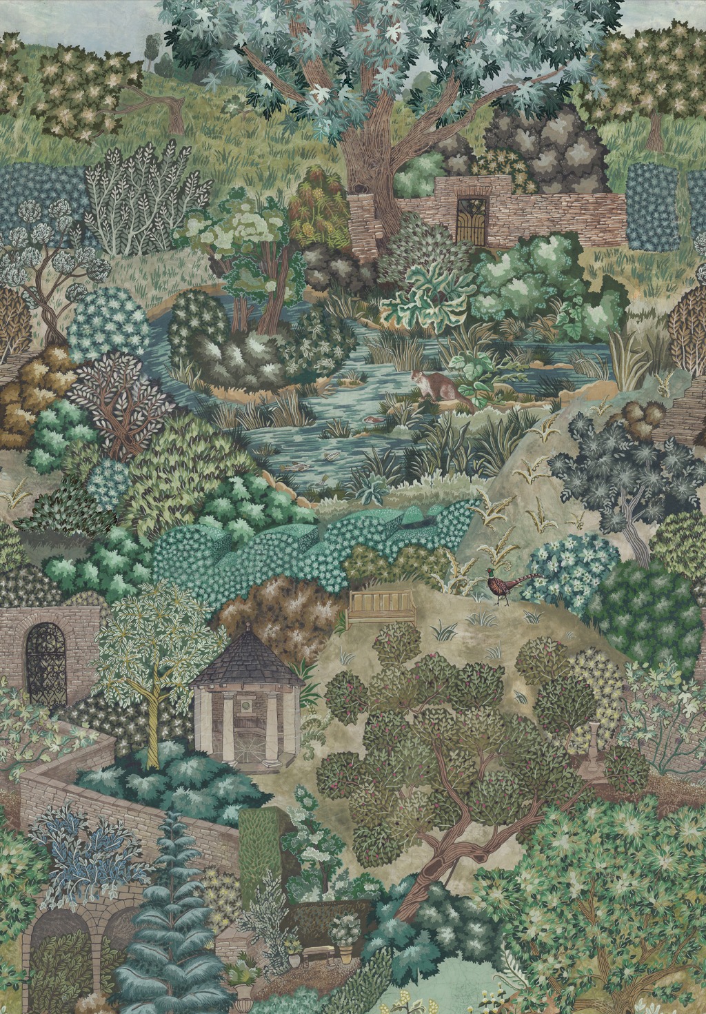 Wandbild Miserden Mural - green