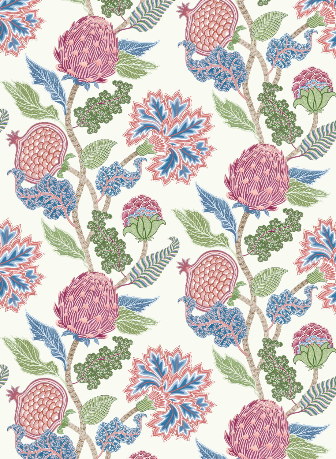 Tapete Cynara - Raspberry/ Cobalt