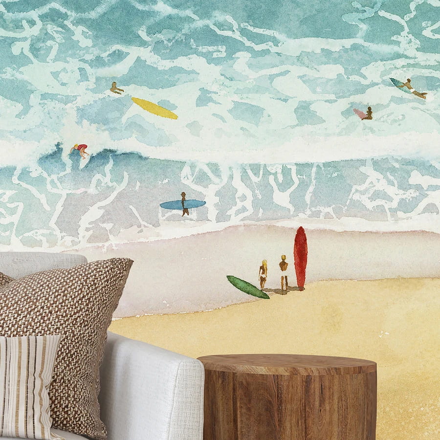 Wandbild Surf Guethary - Panel 4/5/6