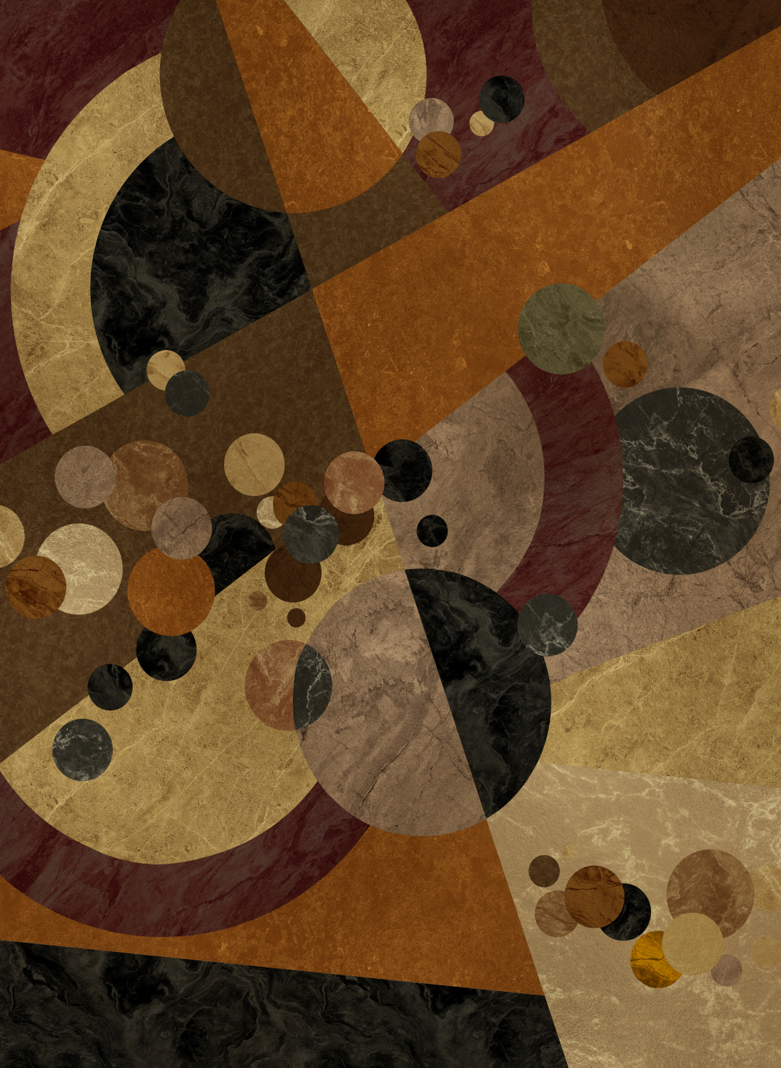 Wandbild Starfield - Gold