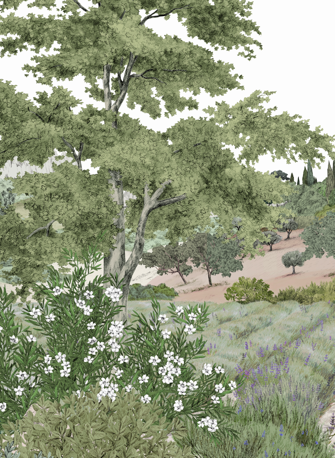 Wandbild Provence - Printemps Panel A