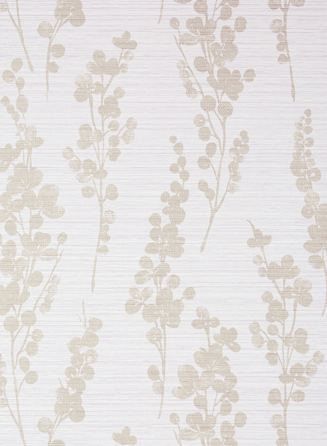 Tapete Spring Blooms - Metallic Pewter on Lavender